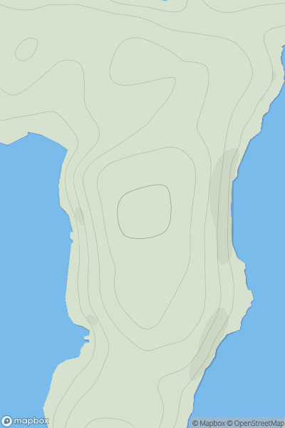 Thumbnail image for Brough Hill [Shetland Islands] showing contour plot for surrounding peak